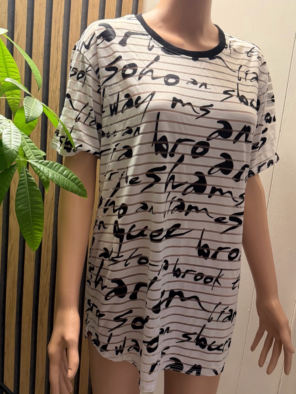 Forever 21 Black and White Striped Top